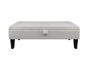 Divanetto In Velluto Panca Contenitore Pouf PortaOggetti Panca Sgabello A Pie Di Letto Cassapanca Ingresso Legno Massello Panchina - Grigio