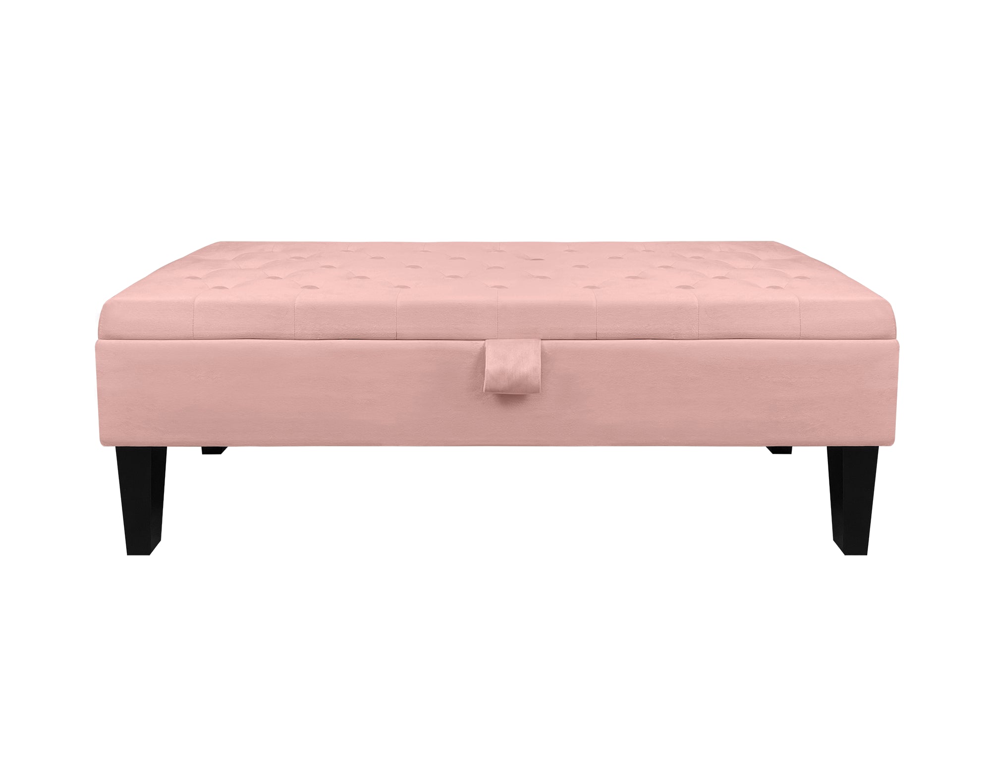 Divanetto In Velluto Panca Contenitore Pouf PortaOggetti Panca Sgabello A Pie Di Letto Cassapanca Ingresso Legno Massello Panchina - Rosa