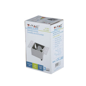 GU10 Ratting Square con telaio bianco + Riflettore cromato