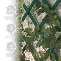 Traliccio Grigliato Estensibile In Pvc Sostegno Muro Fiori Piante Rampicanti Terrazzi Balcone Giardino Reticolato Fioriera Parete Verticale - Verde - 1x1 Mt