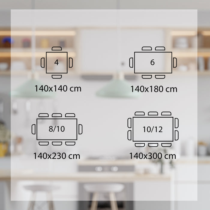 Tovaglia Antimacchia Idrorepellente Fantasia Rigata In Tutte Le Misure Antiscivolo Proteggi Tavolo Copritavolo A Righe Quadrata Rettangolare Cucina Salotto Interno Esterno - Riga Beige - 140x140Cm