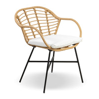 Salottino Da Esterno In Rattan Set Bistrot Poltrone E Tavolino Elegante Terrazzo Balcone Giardino Telaio In Acciaio Tavolo Salotto Con Piano In Vetro Con 2 Sedie Con Comodi Cuscini - Banten