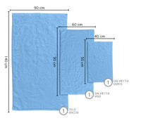 Set 3 Pezzi Asciugamani In Bambù Bagno Salvietta Viso Telo Doccia Asciugamano Pregiati Super Assorbenti  Salviette Teli Asciugamano Ospite 450 Gr Bamboo  - BambuAzzurro