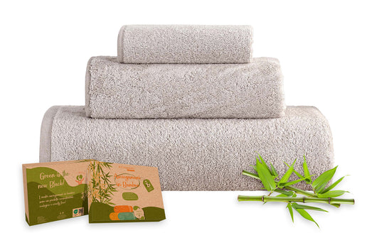 Set 3 Pezzi Asciugamani In Bambù Bagno Salvietta Viso Telo Doccia Asciugamano Pregiati Super Assorbenti  Salviette Teli Asciugamano Ospite 450 Gr Bamboo - BambuBeige