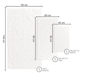 Set 3 Pezzi Asciugamani In Bambù Bagno Salvietta Viso Telo Doccia Asciugamano Pregiati Super Assorbenti  Salviette Teli Asciugamano Ospite 450 Gr Bamboo  - BambuBianco