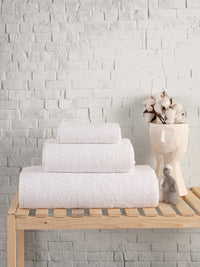 Set 3 Pezzi Asciugamani In Bambù Bagno Salvietta Viso Telo Doccia Asciugamano Pregiati Super Assorbenti  Salviette Teli Asciugamano Ospite 450 Gr Bamboo  - BambuBianco