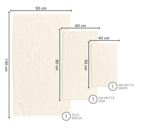 Set 3 Pezzi Asciugamani In Bambù Bagno Salvietta Viso Telo Doccia Asciugamano Pregiati Super Assorbenti  Salviette Teli Asciugamano Ospite 450 Gr Bamboo - BambuCrema