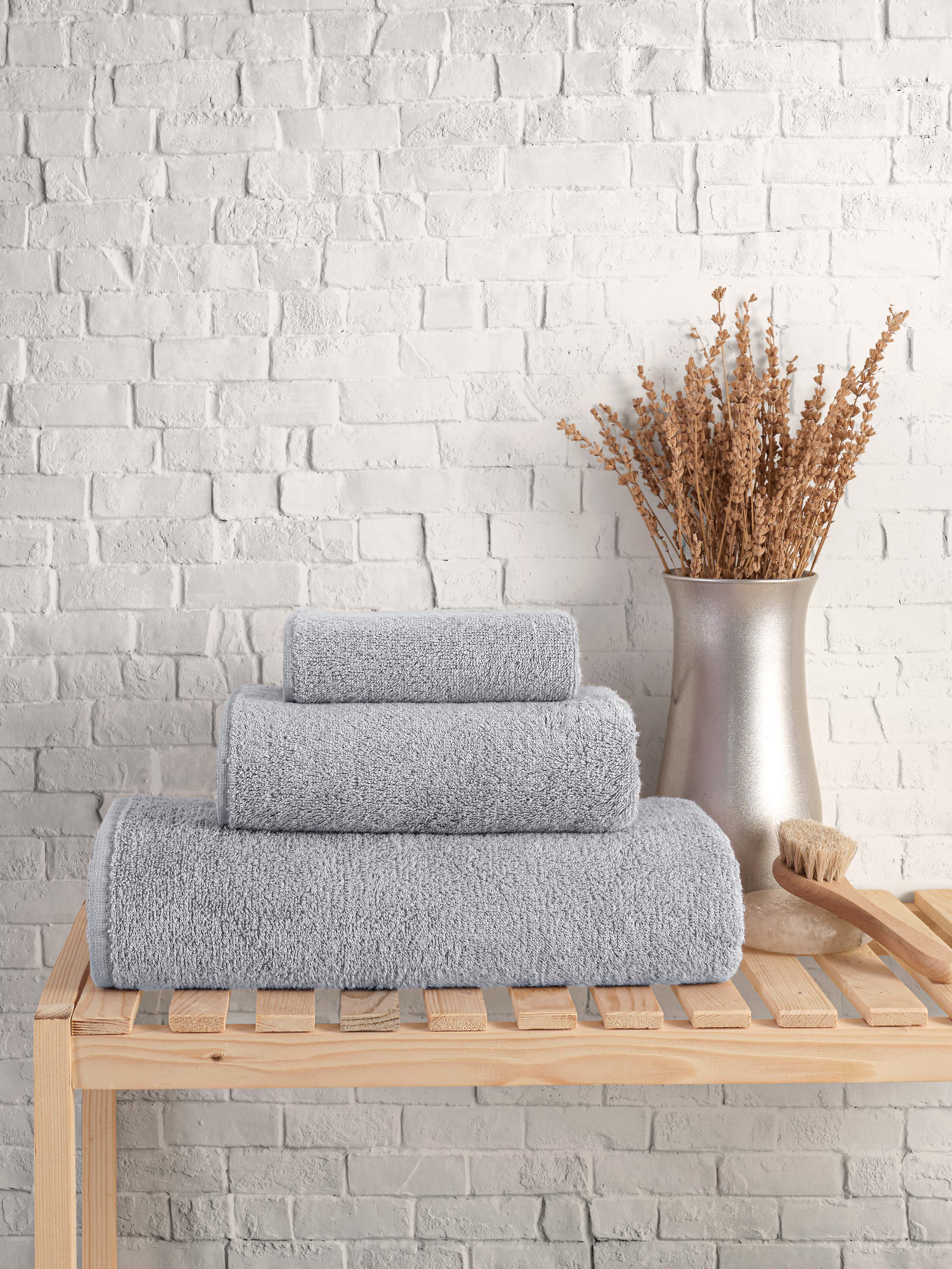 Set 3 Pezzi Asciugamani In Bambù Bagno Salvietta Viso Telo Doccia Asciugamano Pregiati Super Assorbenti  Salviette Teli Asciugamano Ospite 450 Gr Bamboo  - BambuGrigio