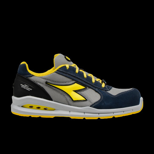 Run Net Airbox-Scarpe Antinfortunistica Traspiranti Ai Carboni Attivi Low S1P Src Blu/Grigio-Diadora Utility-Misura 45