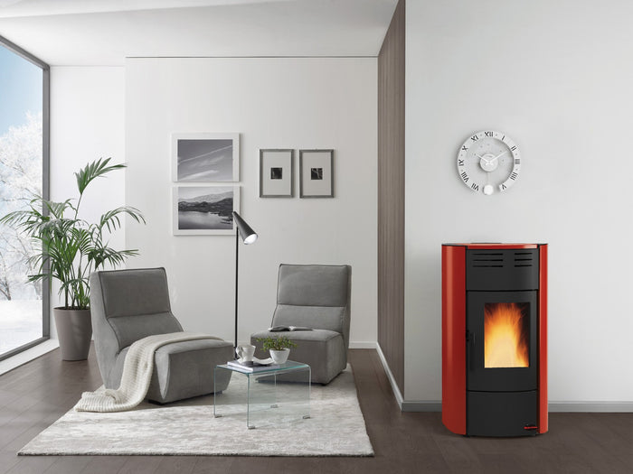 stufa pellet 20,3 kw raffaella idro h15-bordeaux cod:ferx.88971