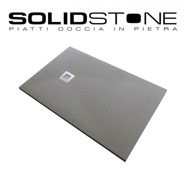 Piatto doccia in pietra SOLIDSTONE alto 2,8 cm - Tortora RAL 1019 - Misura: 70x170 x 2,8h 