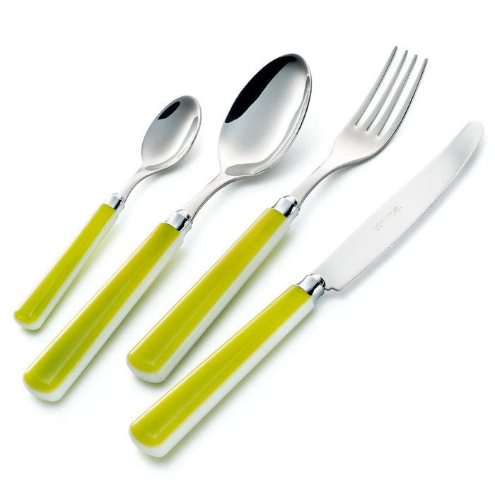 Servizio Set di Posate 24 pezzi in Acciaio Inox Eme Candy Verde 391