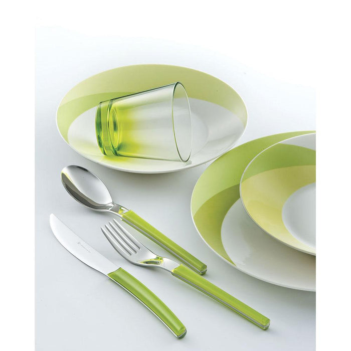 Set 7 pezzi Piatti + Posate + Bicchiere Eme Natura Green Verde