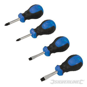 Cacciavite giravite nano Silverline set 4 Pz Acciaio cromo manico antiscivolo - Default Title