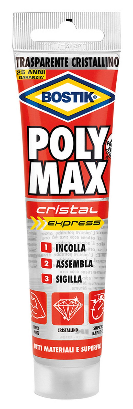 12pz bostik polymax "cristal" tubetto gr 115 89815