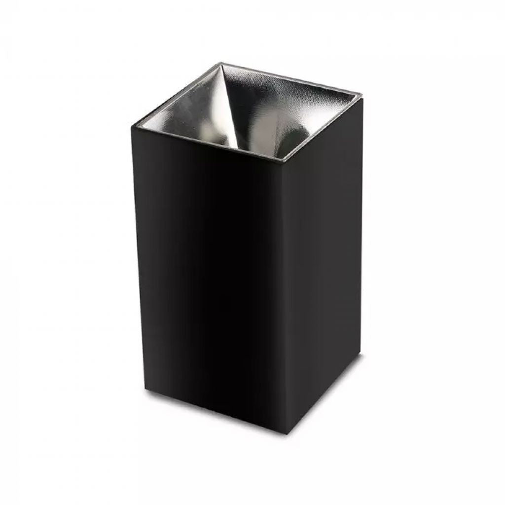 Porta faretto da interno Gu 10 Radatting Square colore Black e Chrome