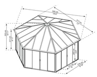 Gazebo Chiuso in Alluminio Garda 5.2X6 m