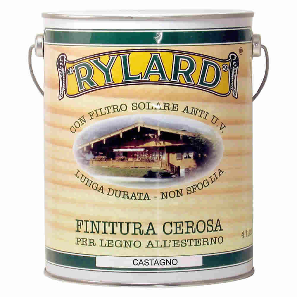 Finitura cerosa castagno rylard per legno litri 4 brava