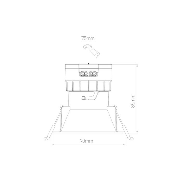 Faretto led incasso tondo colore bianco 230 volt potenza 8 watt switch ip44