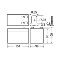 Batteria piombo 12 volt 12 ampere ricaricabile