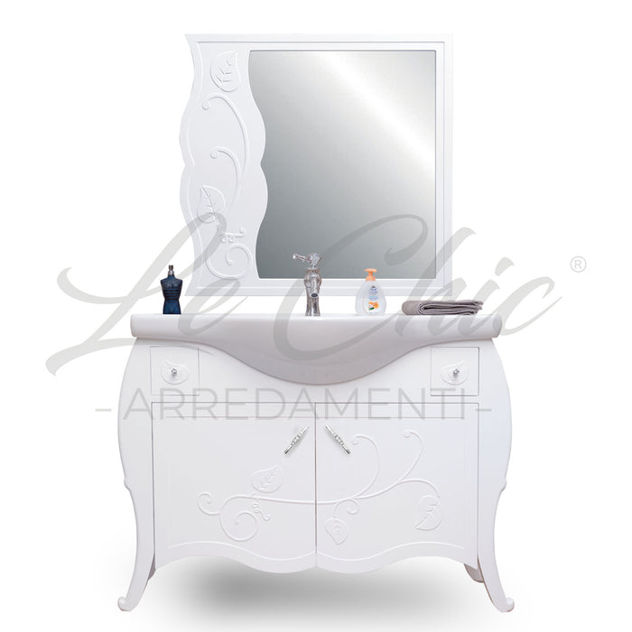 Mobile bagno shabby 105cm bianco