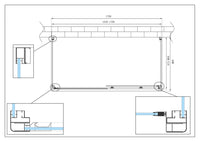 BOX CABINA DOCCIA 3 LATI 2 FISSI E UNO SCORREVOLE 87,5-90x165-170x87,5-90