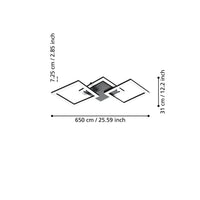 Plafoniera Moderna Paranday-Z Led Acciaio Nero E Bianco