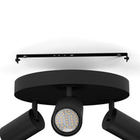 Spot Moderno Telimbela Z In Acciaio Nero 3 Luci Gu10 4,9W Ip20