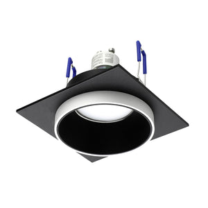 Faretto Ad Incasso Moderno Carosso In Alluminio Nero 1 Luce Gu10 35W Ip20