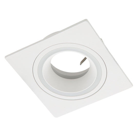 Faretto Ad Incasso Moderno Carosso In Alluminio Bianco 1 Luce Gu10 35W Ip20