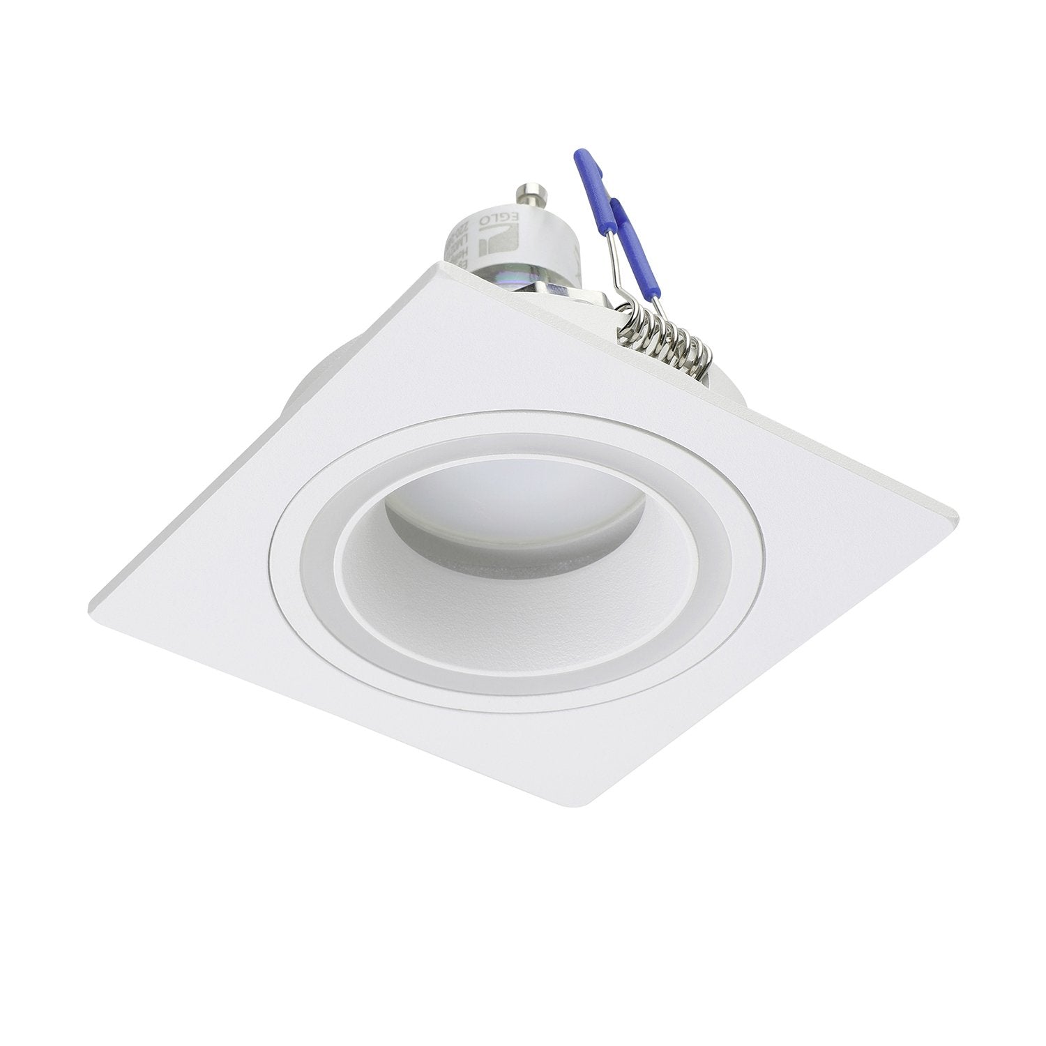 Faretto Ad Incasso Moderno Carosso In Alluminio Bianco 1 Luce Gu10 35W Ip20