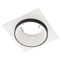 Faretto Ad Incasso Moderno Carosso Alluminio Bianco 1 Luce Gu10 35W Ip20