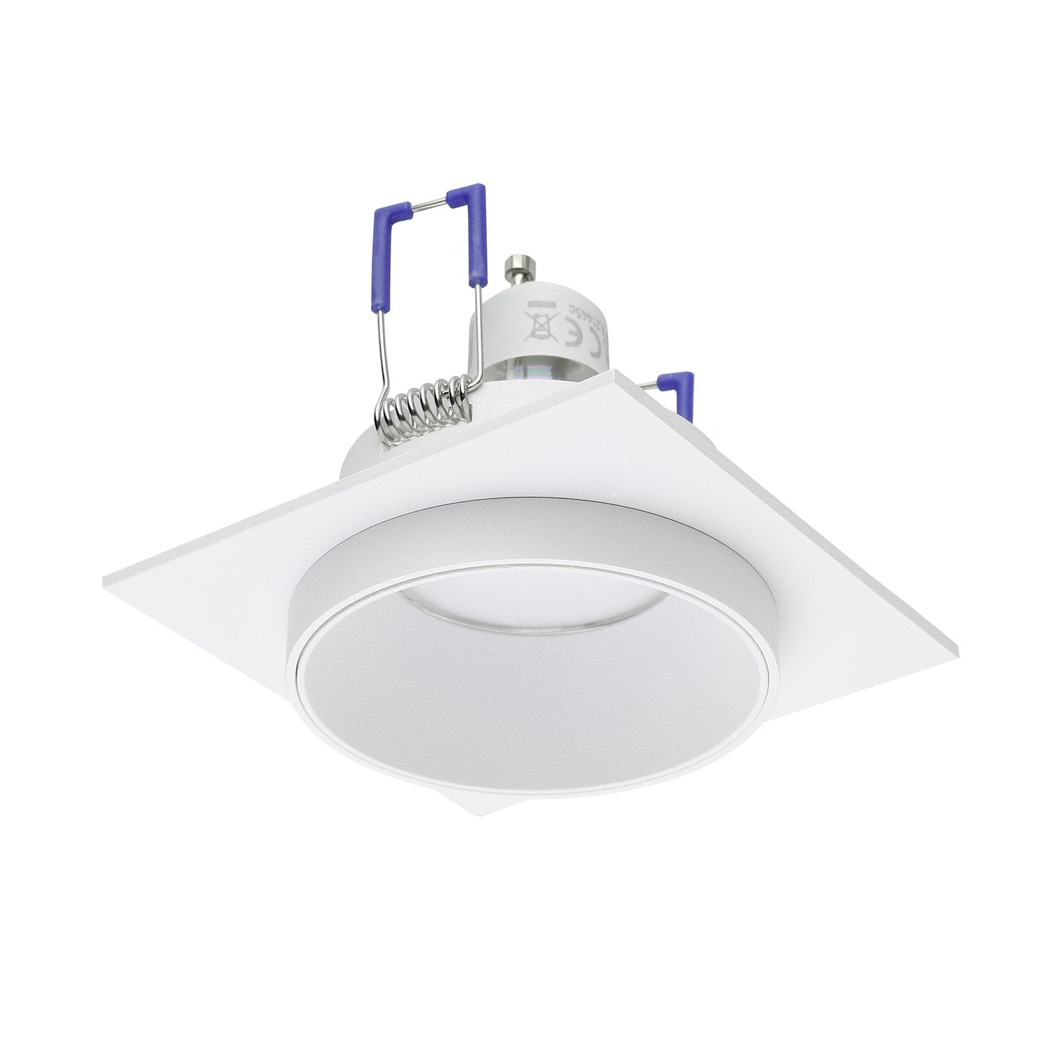 Faretto Ad Incasso Moderno Carosso Alluminio Bianco 1 Luce Gu10 35W Ip20