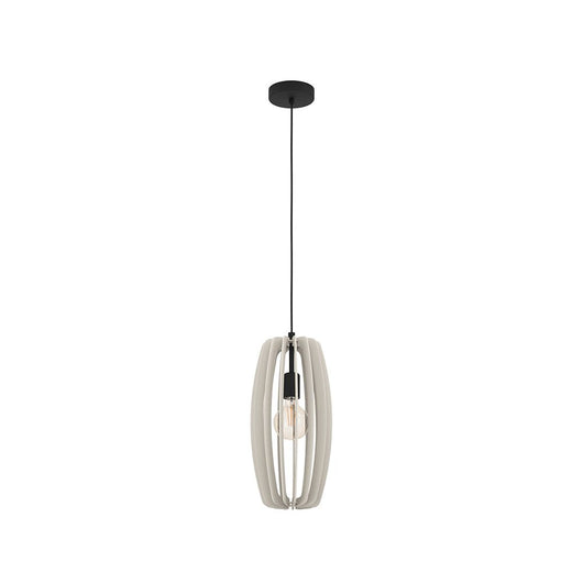 Lampadario Industrial Bajazzara 1 Luce Acciaio Nero Diffusore Grigio