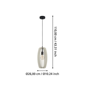 Lampadario Industrial Bajazzara 1 Luce Acciaio Nero Diffusore Grigio