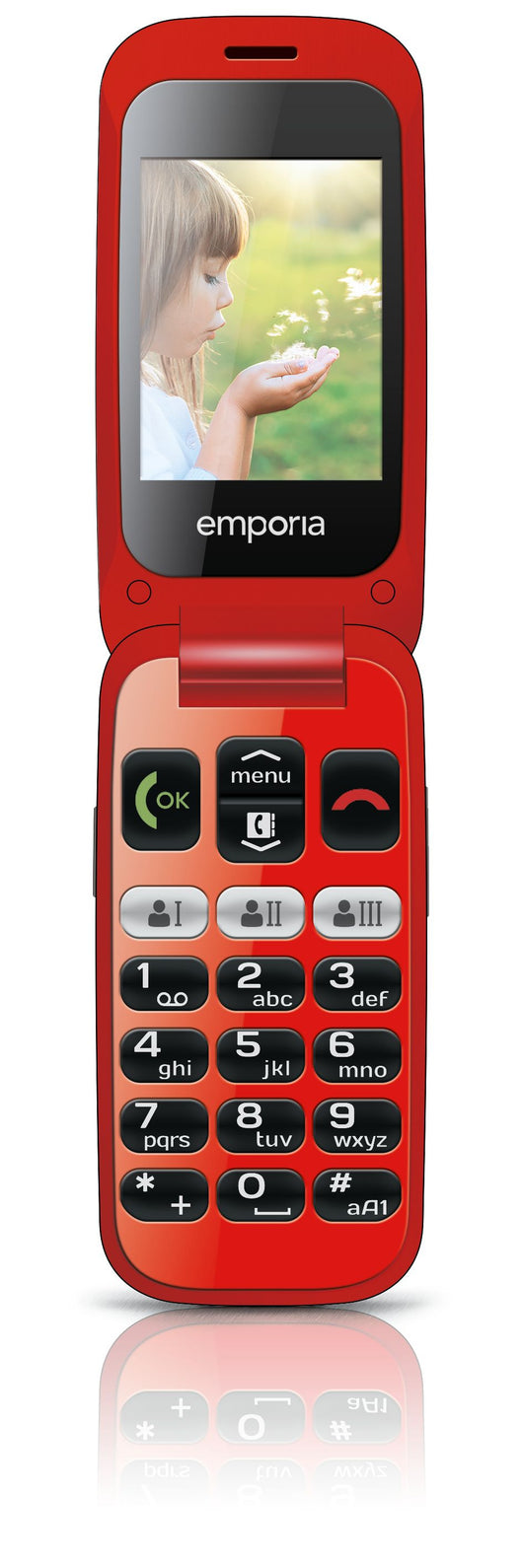 Emporia one 6,1 cm (2.4") 80 g nero, rosso telefono per anziani - 9005613152475_NS