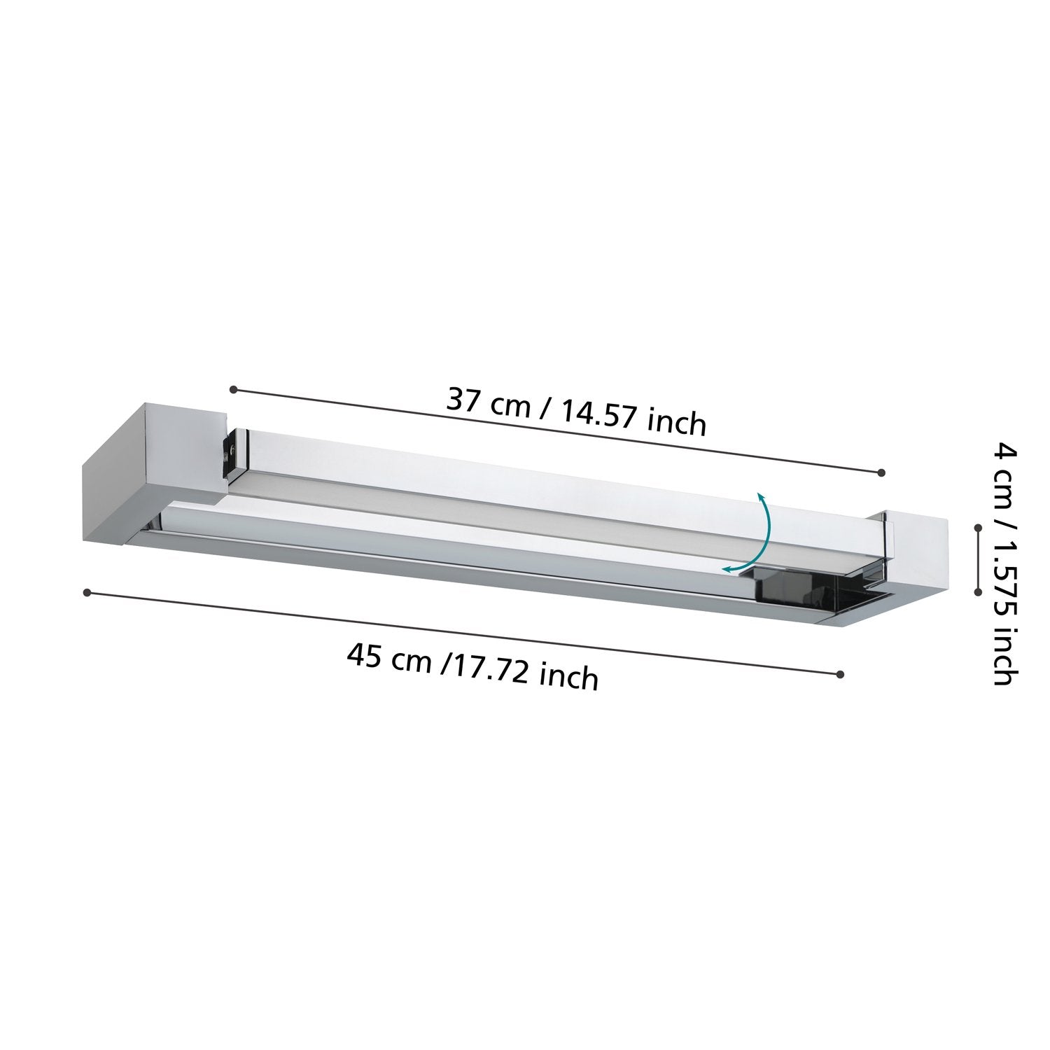 Applique Moderna Gemiliana Acciaio Cromo Led Integrato 8,9W