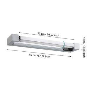 Applique Moderna Gemiliana Acciaio Cromo Led Integrato 8,9W