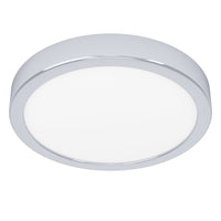 Plafoniera Moderna Fueva 5 Acciaio Cromo Led Integrato 17W 3000K Ip44