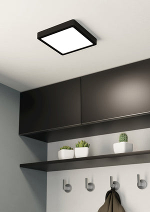 Plafoniera Moderna Fueva 5 In Acciaio Nero Led Integrato 17W 3000K Ip44