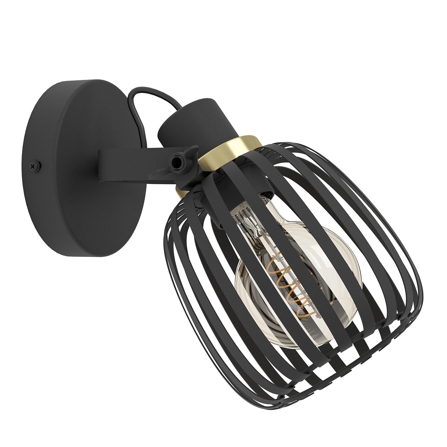 Spot Contemporaneo Girona In Acciaio Nero 1 Luce E27 40W Ip20