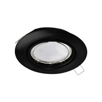 Faretto Ad Incasso Moderno Peneto In Acciaio Nero 1 Luce Gu10 4,6W