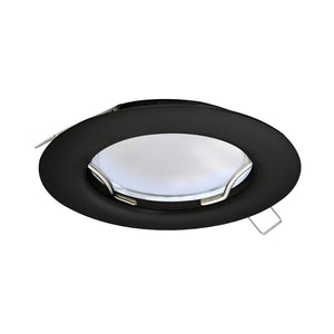 Faretto Ad Incasso Moderno Peneto In Acciaio Nero 1 Luce Gu10 2,8W