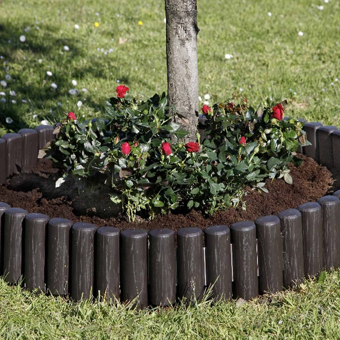 Blok - Bordura per aiuole in resina. Bordo per aiuole. Bordura da giardino da 2,3 M