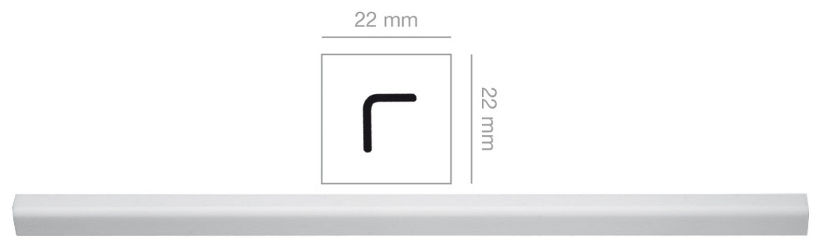 20pz paraspigolo polistirolo hd bianco mm 22x22 3 ml cod:ferx.90184