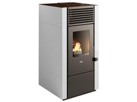 stufa a pellet poly kw 9,5 con telecomando col. bianco vit55384