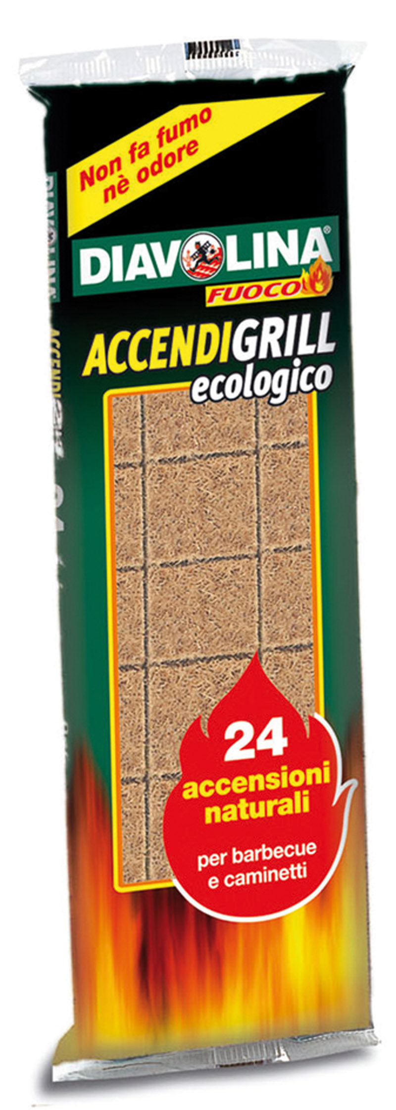 Diavolina accendifuoco ecologica 24 cubetti (24 pezzi) - Diavolina