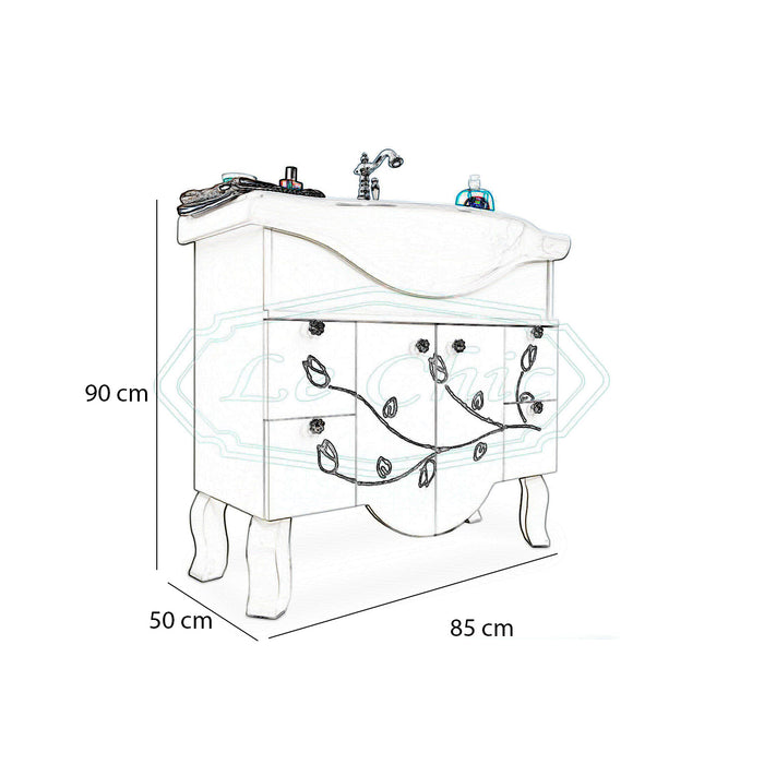 Mobile bagno contemporaneo 85 cm