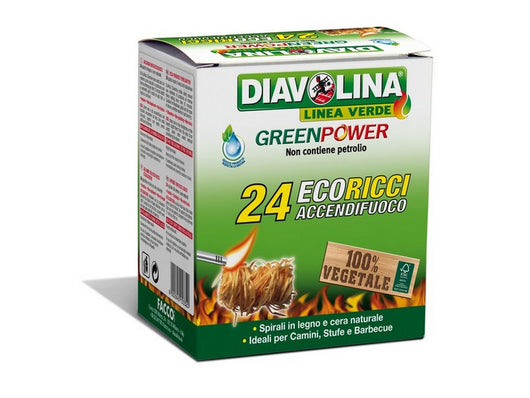 6pz accendifuoco green power eco-ricci 24 accensioni cod:ferx.vit49476