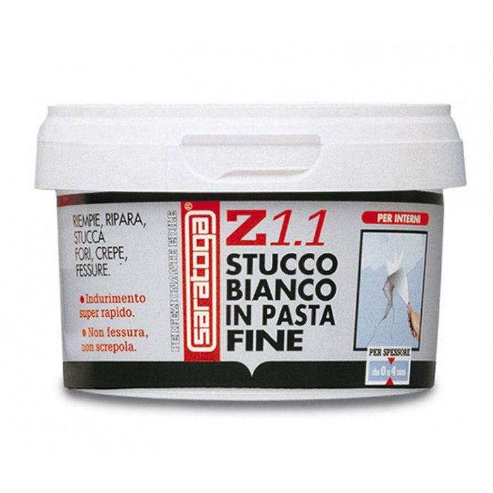 STUCCO BIANCO IN PASTA FINE PER INTERNI Z1.1 350GR SARATOGA 07102001